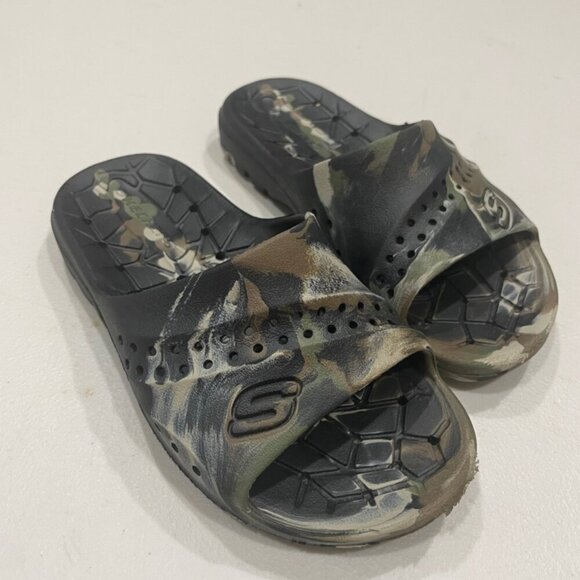 SKECHERS CAMOUFLAGE SLIDES KIDS SZ 12 RANGER CAMO SLIDE ON VERSATILE COMFORT - Picture 7 of 14